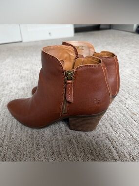 Frye Brown Leather Ankle Booties